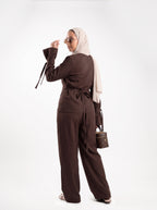 Cocoa Linen Set - Brown