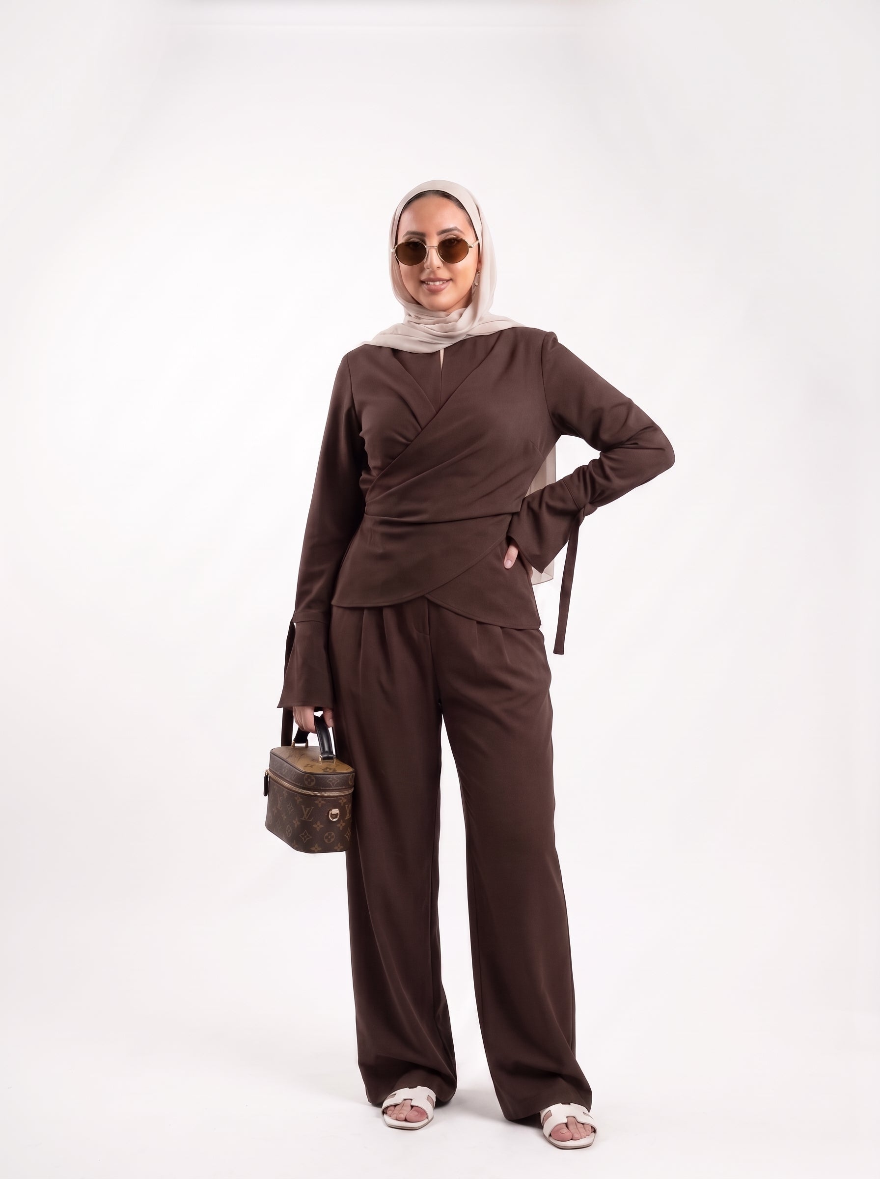 Cocoa Linen Set - Brown