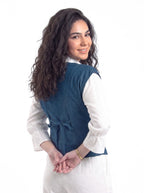 Luna Denim 3-Piece Suit - Navy Blue